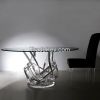 Acrylic diinnig table  Elegant Design Tempered glasstable top + Acrylic base 