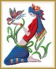 Folk girl cross stitch...