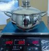 stainless steel casserole ceramic inside with glass lid 201material