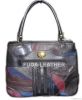 Patch leather handbag