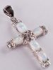 opal cross pendant P77