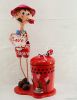 Lovely Step Iron Dustbin Metal dolls craft 2012