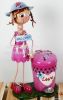 Lovely Step Iron Dustbin Metal dolls craft 2012