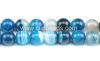 Dyed Blue Striped Agat...