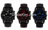 Men's Fashion Black Stainless Steel Luxury Sport Analog Quartz Wrist W