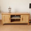 Solid oak TV unit