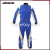 2015 Jxhracing Go Kart Suit Breathable Two Layer One Piece Racing Suit 100% Shiny Oxyford Nylon Blue/White RB-C6033