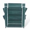 Fabric Shoe Rack with Steel Tube Shelf and Both Side Bag Storage