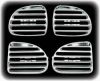 auto air vents, digital series, antenna, chrome parts, pedal pads.