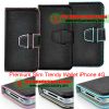 New Textured Close Wallet Leather Case for iPhone 4G 4 4th Gen