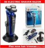 Electric shaver, 3D wet and dry electric razor, plus nose hair trimmer, r