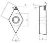 PCD tipped inserts DCMT
