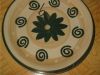 Hand-painted ceramic 10.5" dinner plate