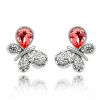 Genuion crystal platinum plating earrings-elegance