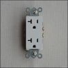 20-Amp White Decorator electrical duplex receptacle