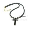 Magnetic Hematite Necklace With Cross