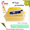 New design promotion CE approved 48 eggs automatic cheap chicken incubator