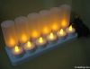 set 12 rechargeable flameless led tealight candles with rustic candle