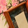 Xuan Paper Cardboard Edge Protection  Thickened Marble Style Black Color Wooden Frame