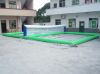 floating inflatable water volleyball field