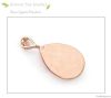 1P000173A Elegant 30*20mm Pear Cabochon Shape Rose Quartz Pendant