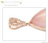 1P000173A Elegant 30*20mm Pear Cabochon Shape Rose Quartz Pendant