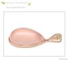 1P000173A Elegant 30*20mm Pear Cabochon Shape Rose Quartz Pendant