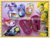 4pcs manicure set in flower flip flop pouch