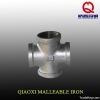 banded galvanized malleable iron cast pipe fitting cross