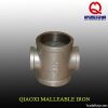 banded galvanized malleable iron cast pipe fitting cross