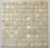 fashion white mother of pearl inlay shell mosaic on mesh