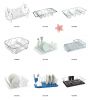 dish rack with plastic tray-fruit basket-utensil rack