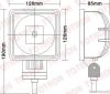 4" 30W 9-32V Square LED Work Light