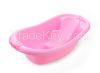 Large plastic baby bathtub with bathtub support