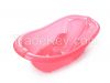 Large plastic baby bathtub with bathtub support