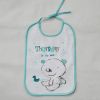 colorful embroidered cute animal baby bibs