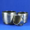 small ceramic flowerpot chrome silver series