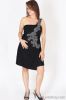 Black whirlpool woolen dress