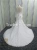 Ball-Gown Sweetheart Court Train Satin Wedding Dress with Cascading Ruffles