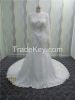 Ball-Gown Sweetheart Court Train Satin Wedding Dress with Cascading Ruffles