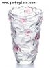Crystal glass vase