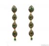 VICTORIAN GREEN STONE DROP EARRINGS