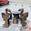 outdoor chaise wicker coffee table set