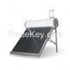 Pre-heated solar water heater with copper coil