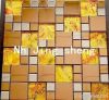 metal  mixed glass mosaic tiles