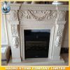 Beautiful Louis XV Style Fireplace Mantel Semi-Statuary With Opulent Carved Details