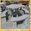 Outdoor Gray Granite Table and Benches for Garden Decoration