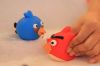 Angry birds prominent eyes hollow plastic doll toy of six