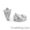 2011 hot sale charming 925 stetling silver earring with CZ