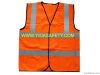 High visibility traffic reflective safety vest roadway